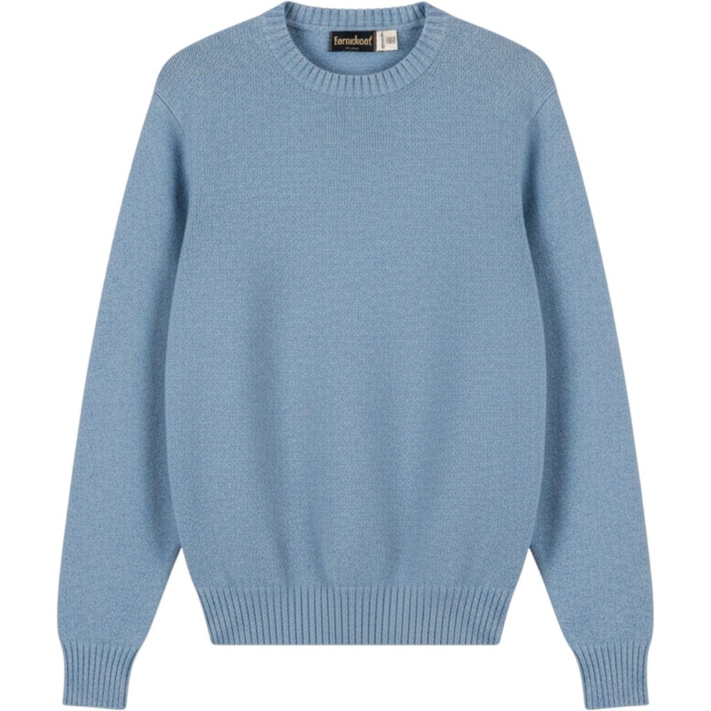 Vintage Turnabout Light Blue Wintuk Orlon‎ Acrylic Crewneck Sweater Large Retro